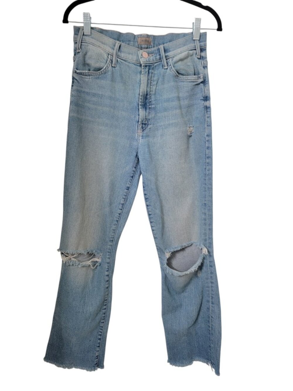 Mother Size 26 The Hustler Ankle Fray in Teaming Up Wash, Used Condition